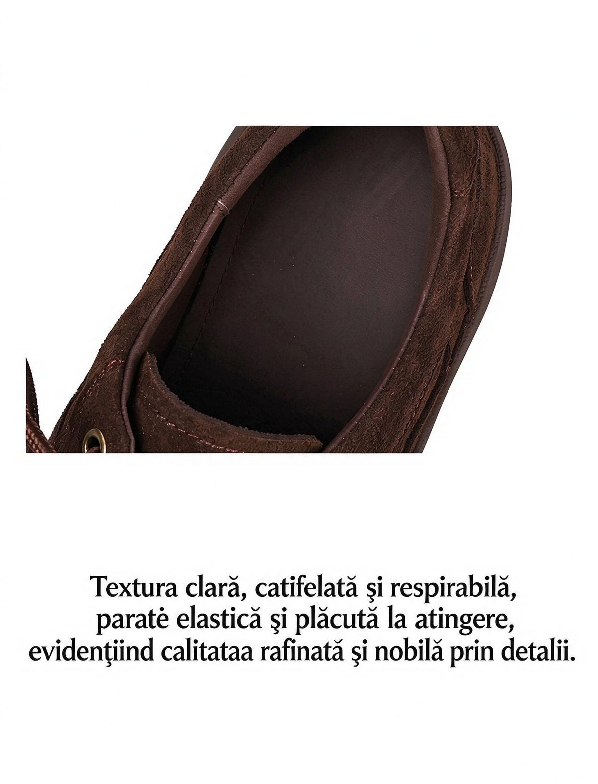 Pantofi casual damă piele întoarsă maro‑kaki, talpă groasă antiderapantă, model outdoor urban