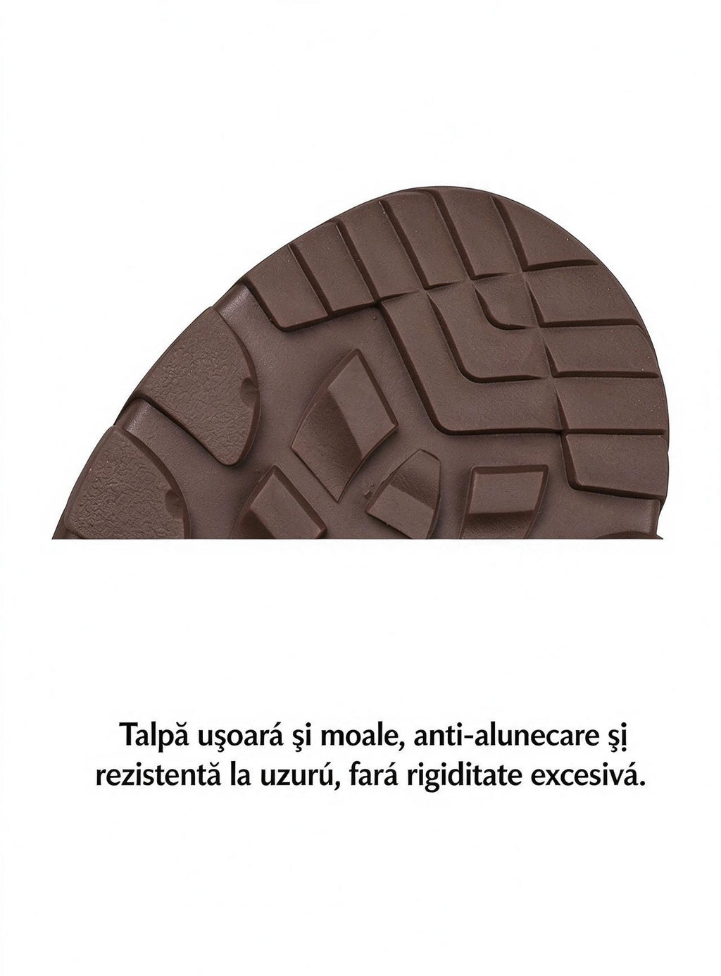 Pantofi casual damă piele întoarsă maro‑kaki, talpă groasă antiderapantă, model outdoor urban