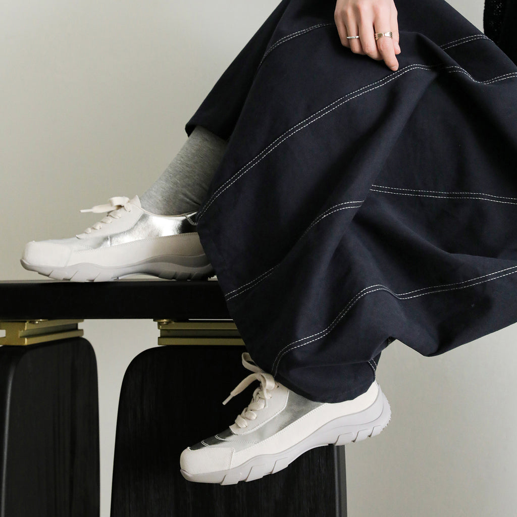 Pantofi sport damă din piele naturală, talpă groasă confortabilă, model casual coreean