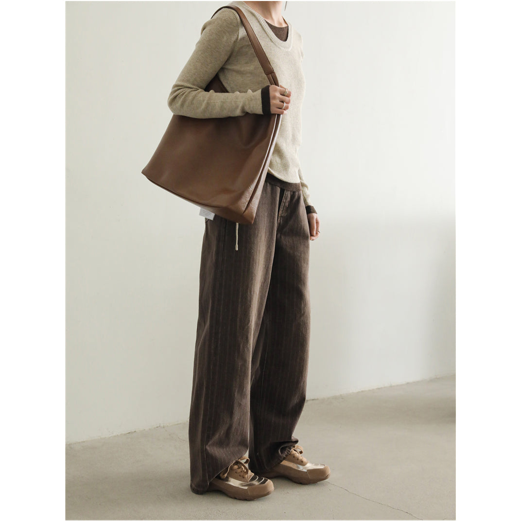 Pantofi sport damă din piele naturală, talpă groasă confortabilă, model casual coreean