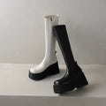 Botine elastice damă cu platformă groasă, model nou, încălțăminte scurtă confortabilă